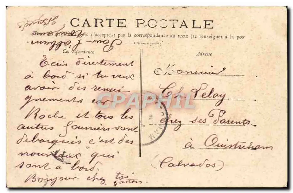 Toulon — Cariatide La Force — Editor desconhecido, número de série não visível - Verso