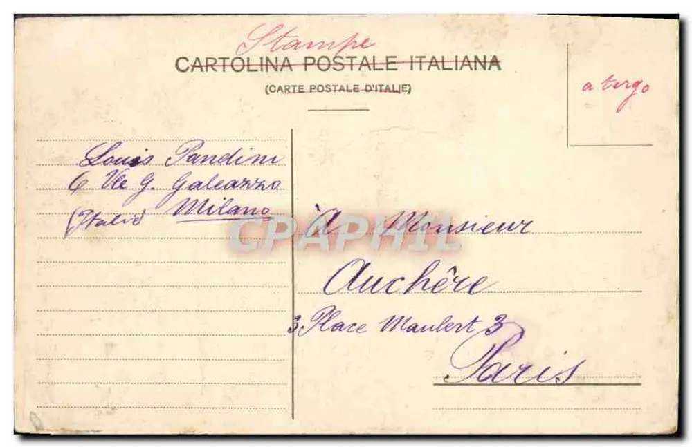 Dom von Mailand — Ansicht der Spitzen und Statuen — Stampe Cartolina Postale Italiana - Rückseite