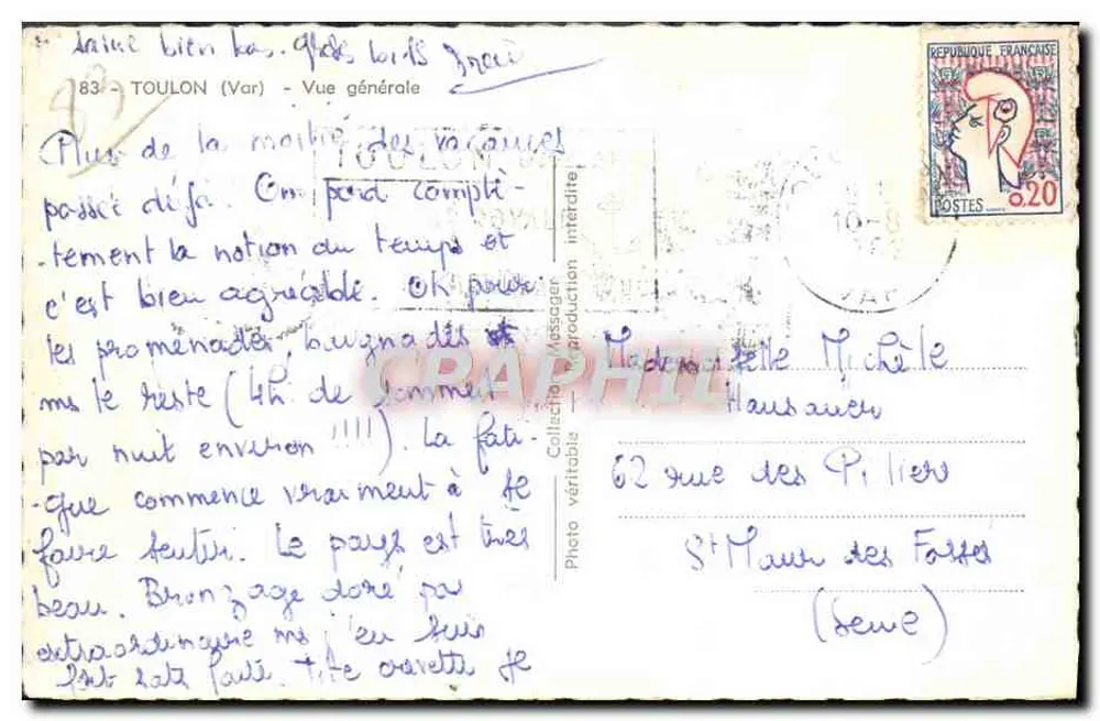 Toulon — Vista geral — Coleção Messager - Verso