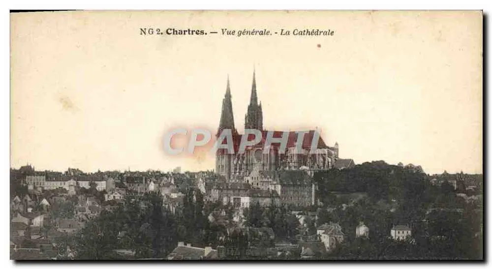 Chartres — Vista geral — A Catedral — NG2 - Frente