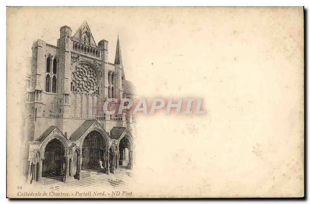 Chartreser Kathedrale — Nordportal — ND Piot - Vorderseite