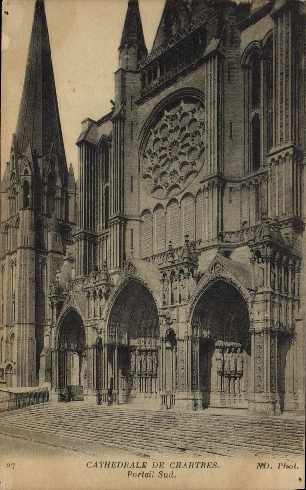Catedral de Chartres — Portal Sul — ND. Fot. n°27 - Frente