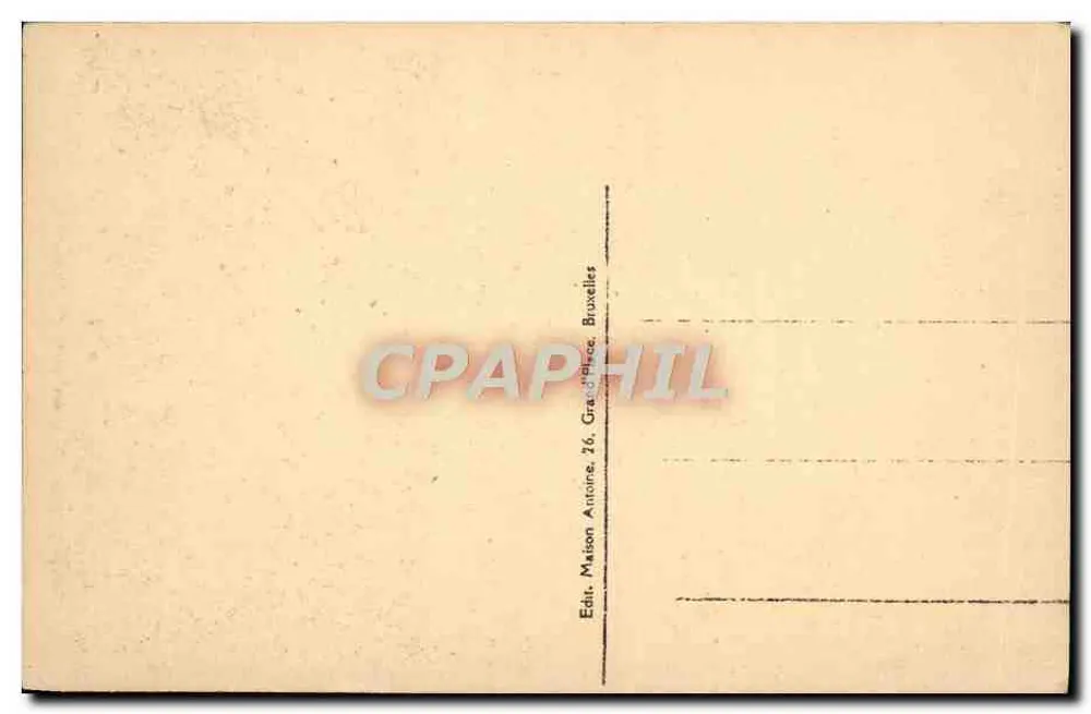 Bruxelas - Casa do Rei — Palácio da Cidade — editor Libbert, n°10 - Verso
