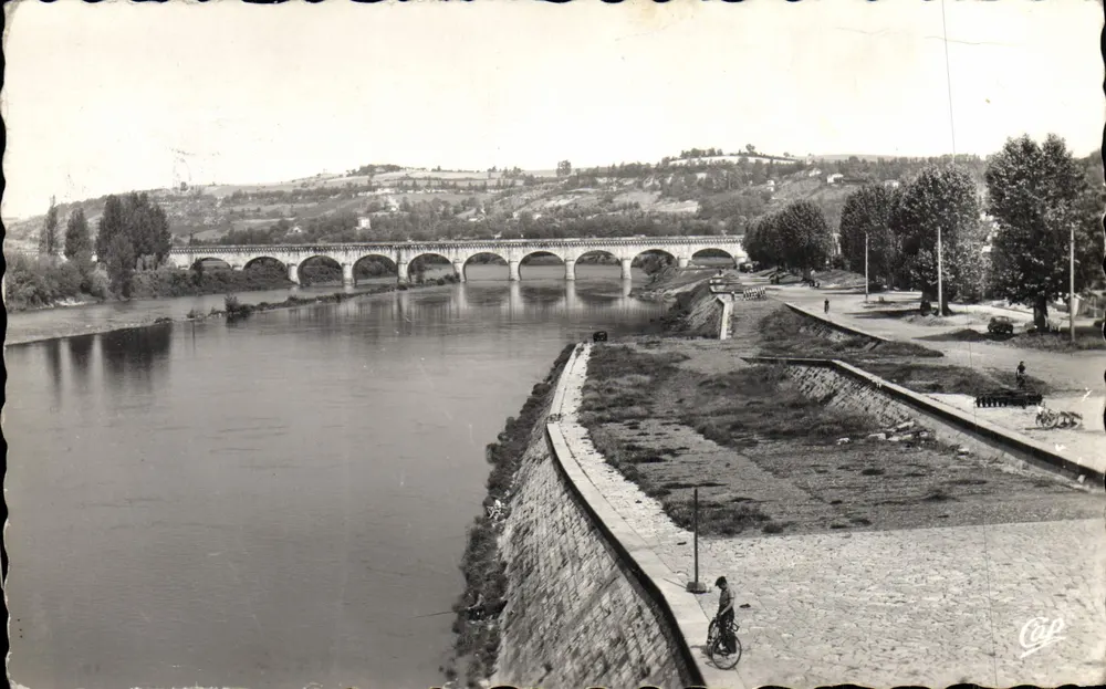 Brücke der Isère in Agen — Panoramablick — Cie des Arts Photomécaniques, Nr. 12 - Vorderseite