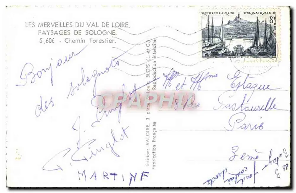 Waldweg — Loire-Tal — Editions Valoire, Nr. 5.606 - Rückseite