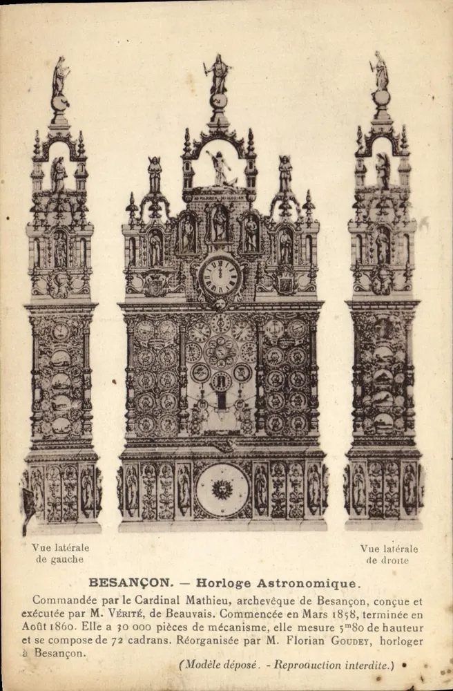 Besançon — Relógio Astronômico — Editor C. Lardier, Besançon (Doubs) - Frente