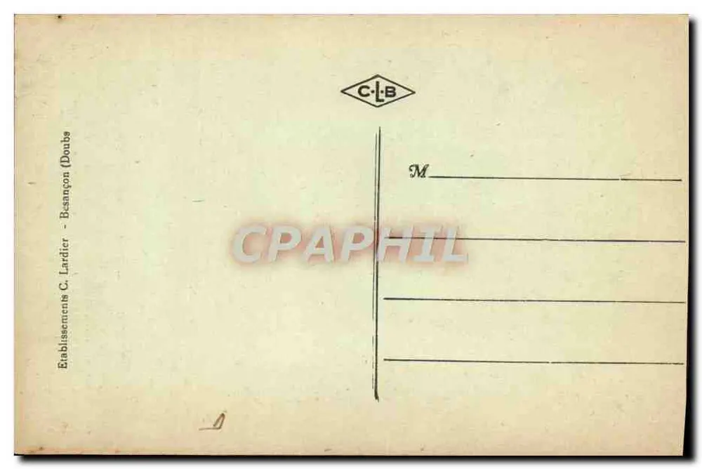 Besançon — Relógio Astronômico — Editor C. Lardier, Besançon (Doubs) - Verso