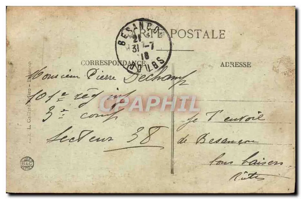 Besançon — O Doubs em Micaud — A Cidadela — Excursão na Franche-Comté — n°181 - Verso