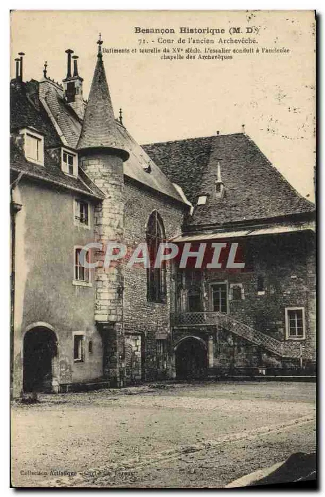 Besançon Historyczny — Cour dawnego Arcybiskupstwa, budynki i wieża z XV wieku — Zbiór Artystyczny, Chuchelle, Forges - Awers