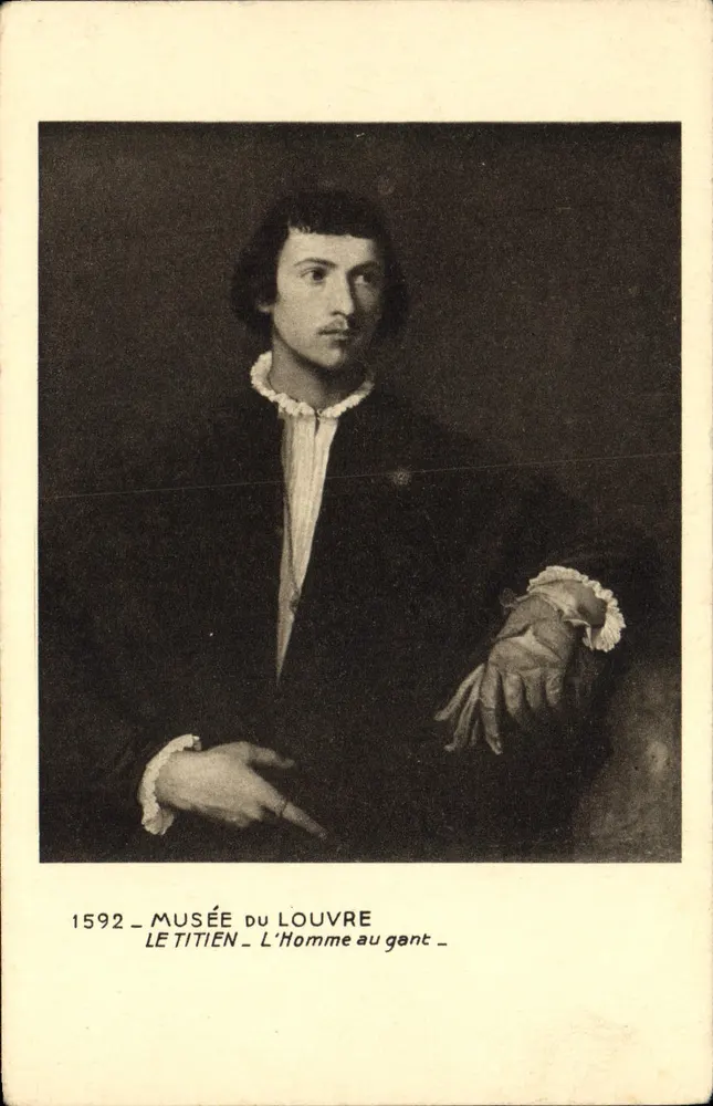 Der Titian - Der Mann mit dem Handschuh - 1592 - Musée du Louvre - Vorderseite