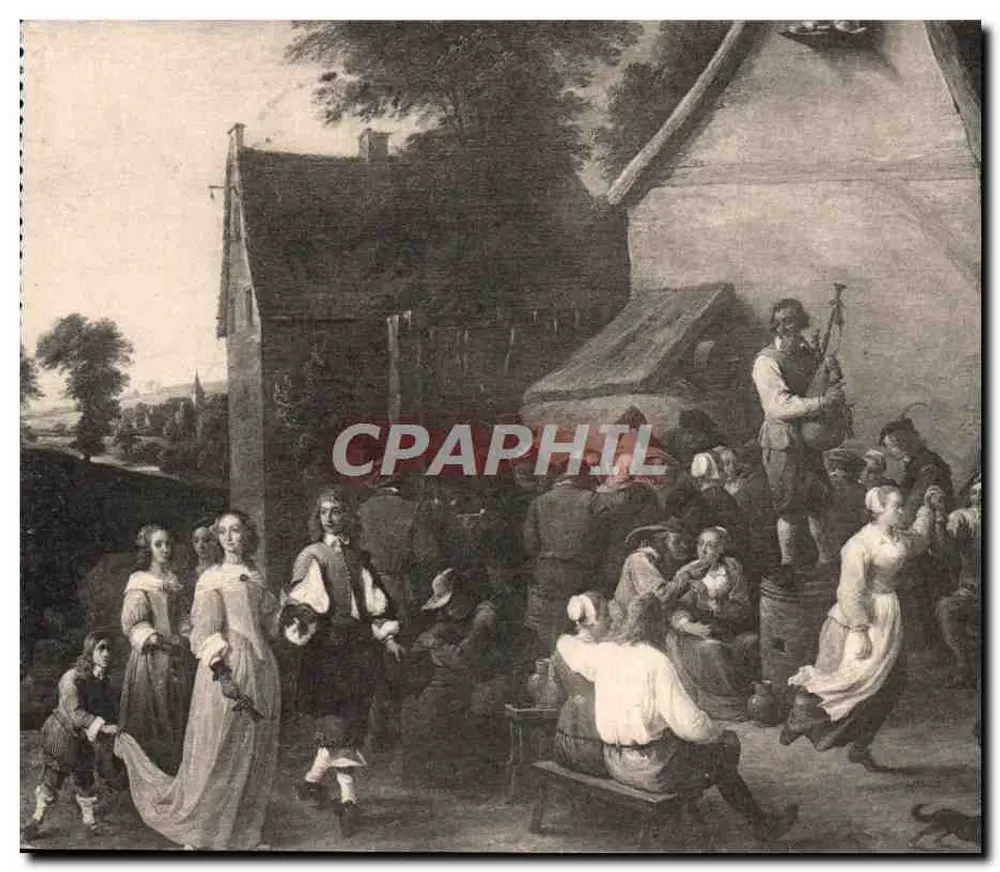 Escena de pueblo — David Teniers — Editor Neils, n° no visible - Anverso