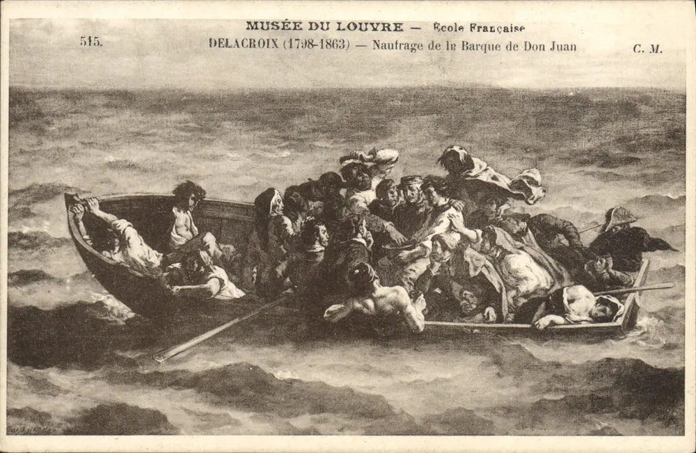 Musée du Louvre — École Française — Delacroix (1798-1863) — Niedergang der Barke Don Juans - Vorderseite