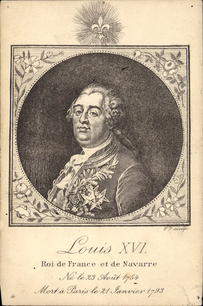 Louis XVI — porträtiert graviert — F.P. sculp. - Vorderseite