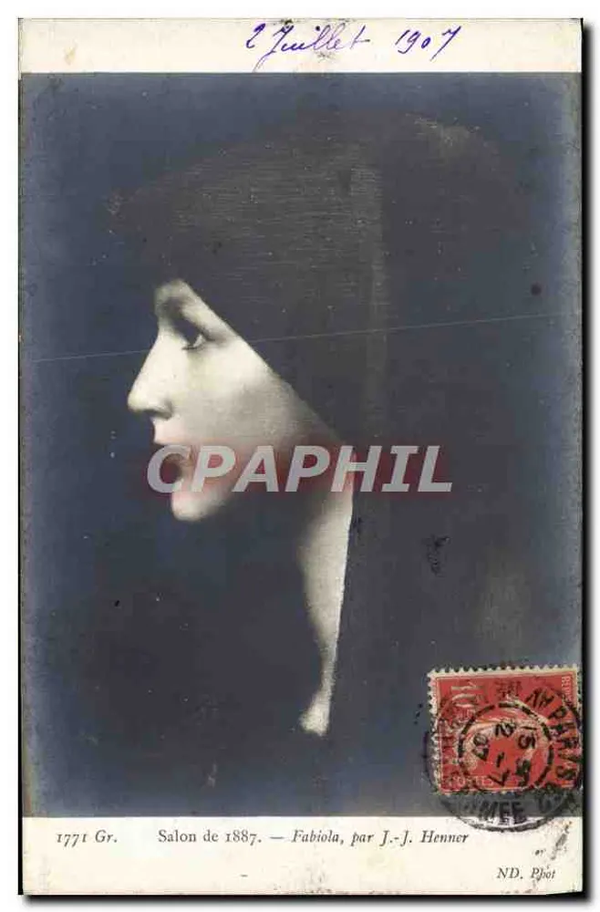 파비올라 — 1887년 살롱, J.-J. Henner 작품 — ND, 사진 - 앞면