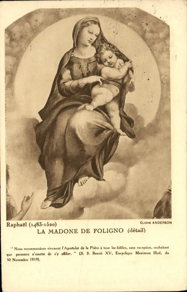 A Madonna de Foligno — detalhe — Cliche Anderson - Frente