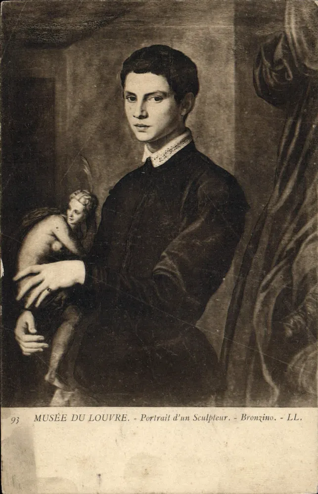 Musée du Louvre — Portrait eines Bildhauers — Bronzino — LL. — n°93 - Vorderseite