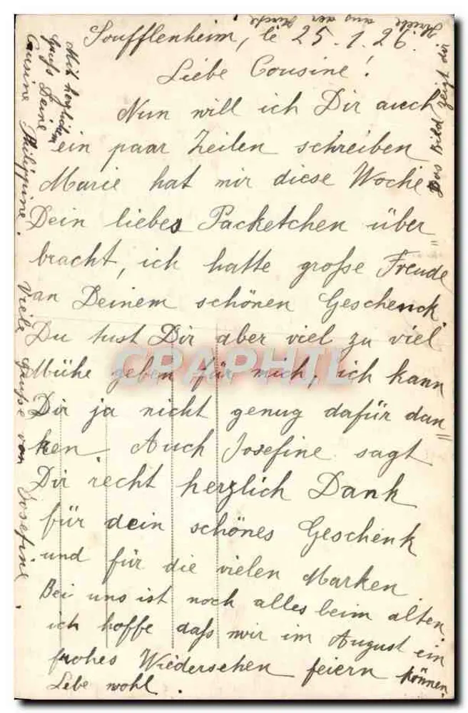 क्रिसमस के लिए बच्चों की देखभाल — एंजेल और गधे के साथ एक दृश्य — सॉफ्फ्लेनहाइम - पीछे