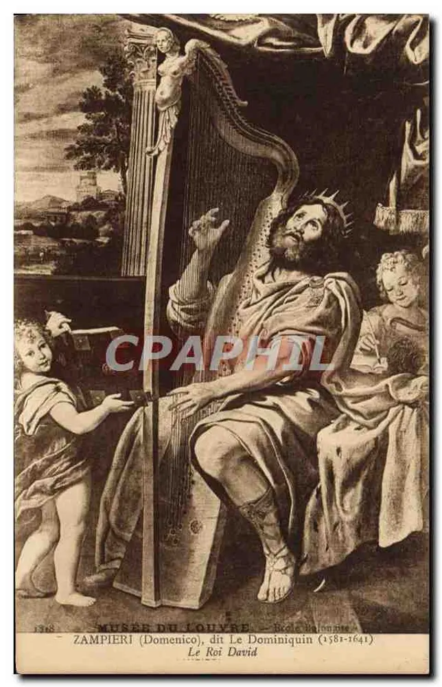 König David — Louvre-Museum — Zampieri (Domenico), genannt Le Dominiquin (1581–1641) - Vorderseite