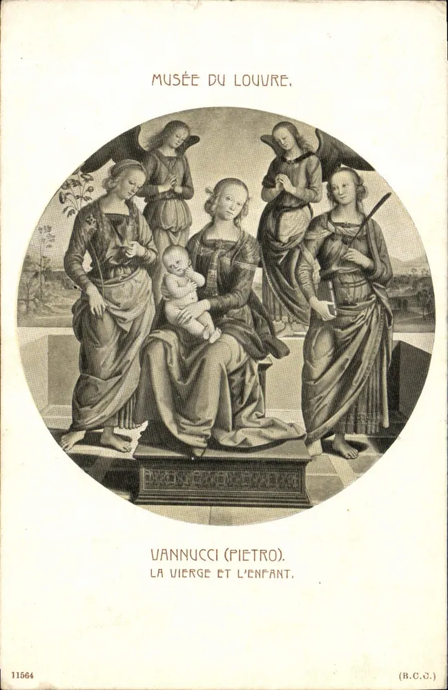 Die Jungfrau und das Kind — Pietro Vannucci — Louvre-Museum — (B.G.C.) Nr. 11564 - Vorderseite