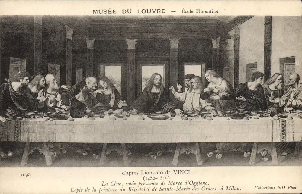 Das letzte Abendmahl — Schule von Florenz — Musée du Louvre, Nachbildung nach Leonardo da Vinci - Vorderseite