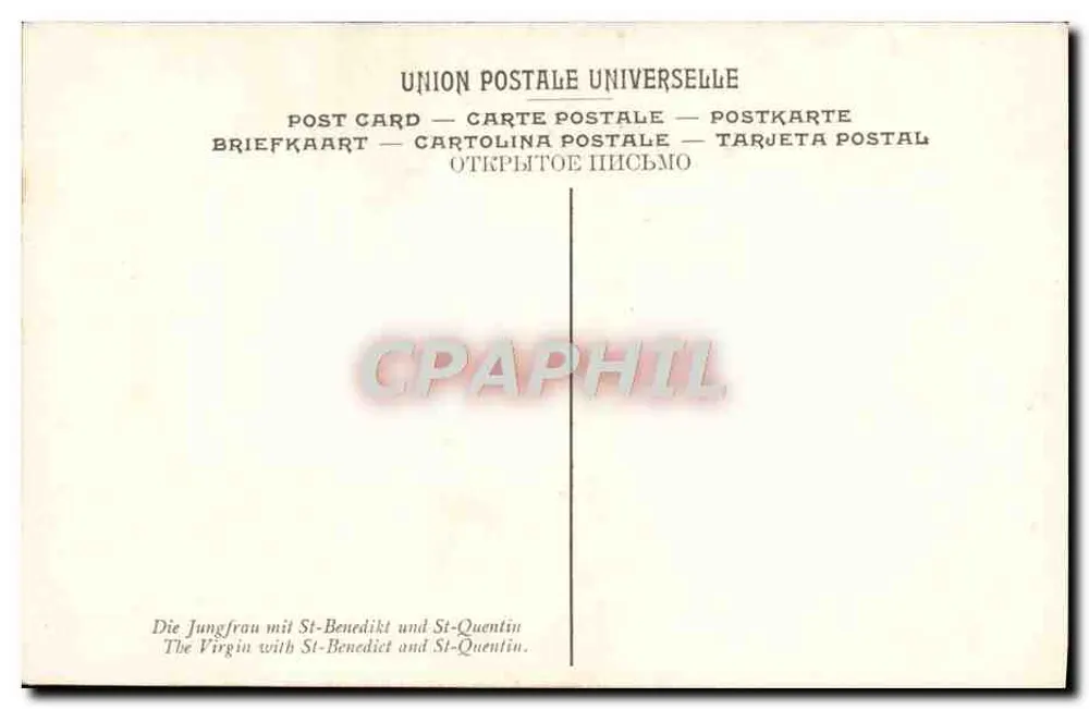 Die Jungfrau zwischen Saint-Benoît und Saint-Quentin — Ferrarische Schule — Bianchi, n° 15-10 - Rückseite
