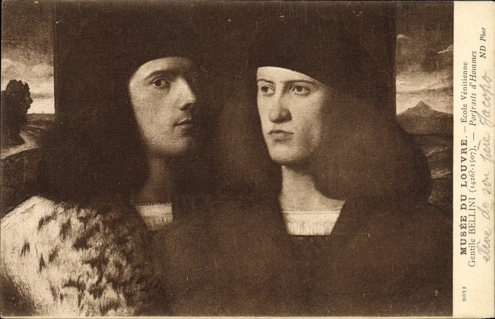 Porträts von Männern — Venedig-Schule — Gentile Bellini (1426-1507) — Louvre-Museum - Vorderseite