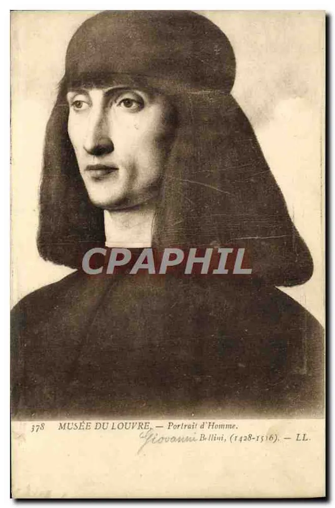 Museu do Louvre — Retrato de Homem — Giovanni Bellini (1428-1516) — LL. n° 378 - Frente