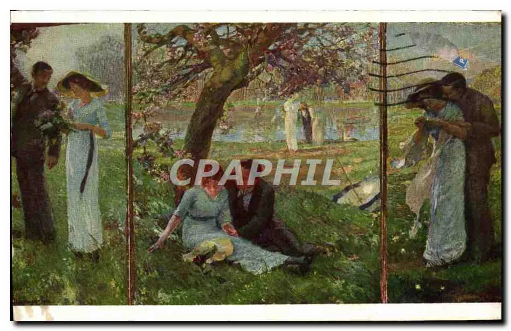 Sceny wiosenne — A. Laugrange — Salon w Paryżu 1905 - Awers