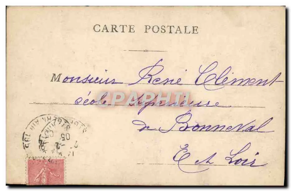 Varennes-en-Arthonne — Blick auf das Dorf und den Fluss — A. Renauldini, Salon 1904 - Rückseite