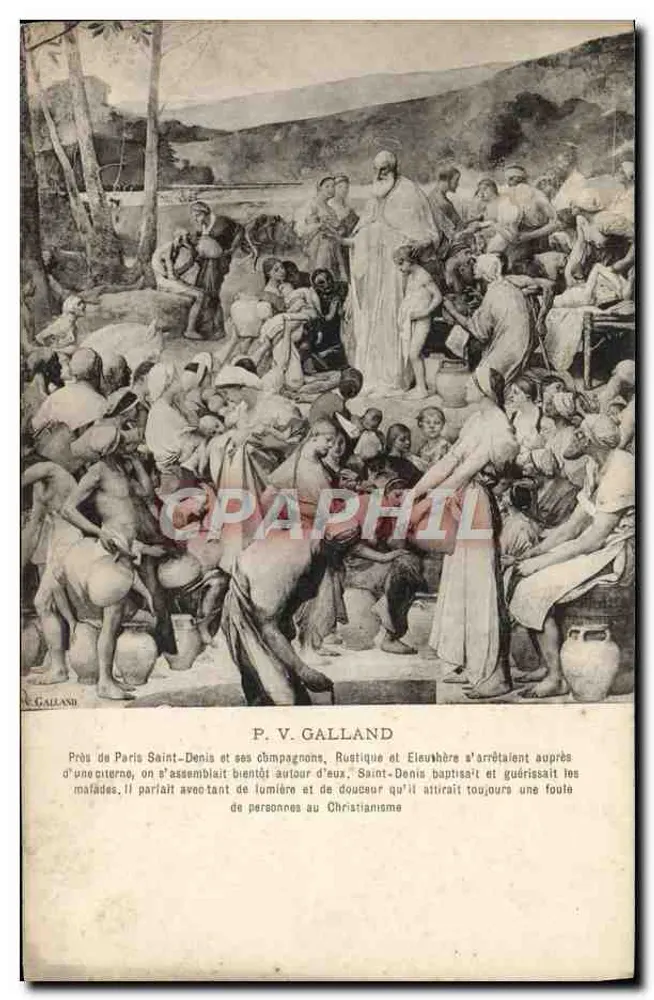 Saint-Denis e seus companheiros — batismo e cura — P. V. GALLAND - Frente
