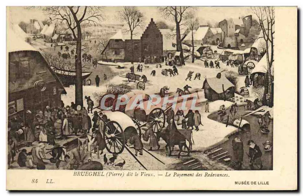 Die Abgabe der Abgaben — Brueghel (Pierre dit le Vieux) — Museum von Lille - Vorderseite
