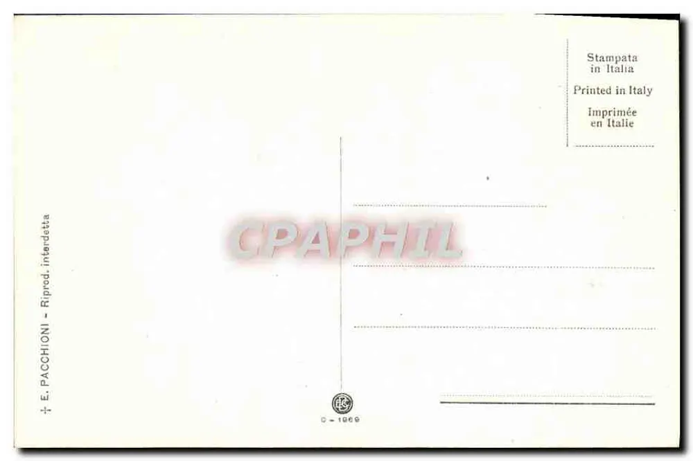 Retrato de Jesus Cristo — Carta de Publius Lentulus a Tibério — Editor E. Pacchioni, número de série não visível - Verso