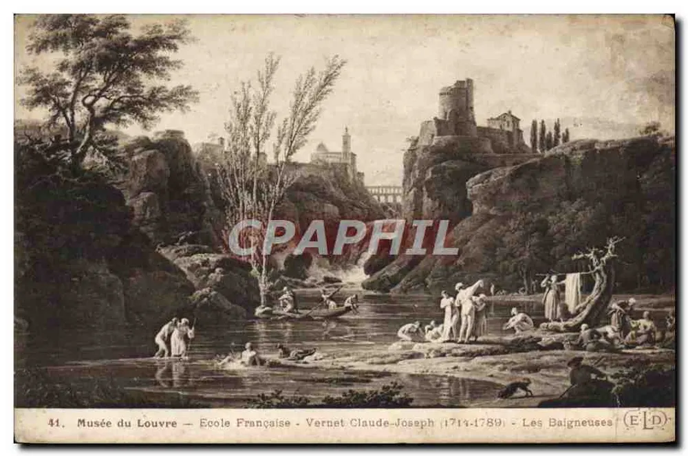 Les Baigneuses — Musée du Louvre — Vernet Claude-Joseph (1714-1789) — Französisch — n°41 - Vorderseite