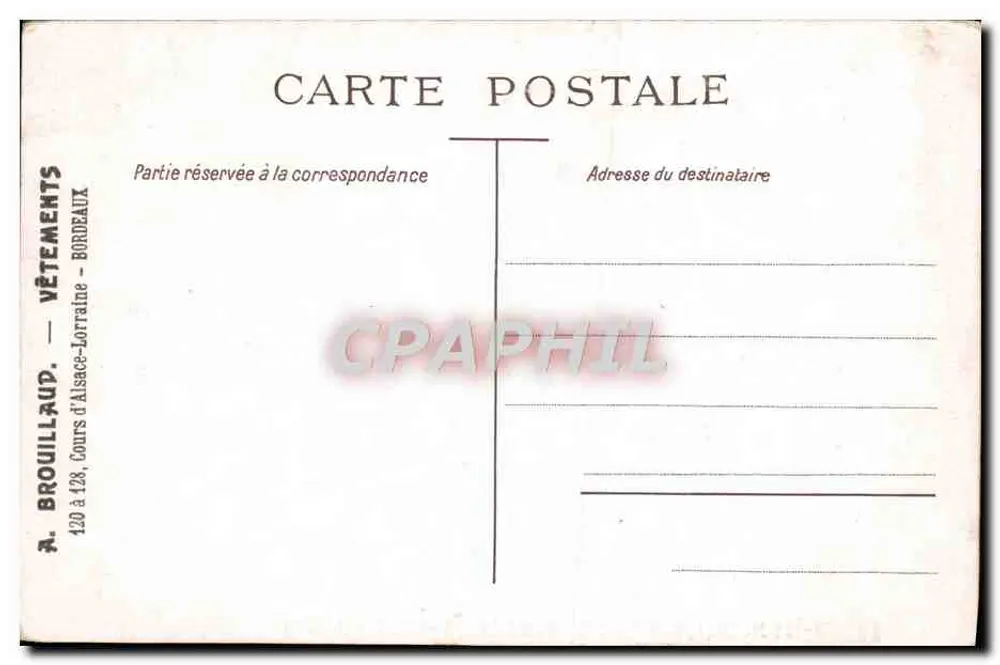 De Verovering van Europa — Venetië — A. Brouillaud, Cours d'Alsace-Lorraine, Bordeaux - Achterkant