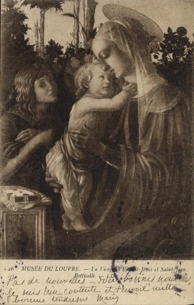 Die Jungfrau mit dem Kind Jesus und dem Heiligen Johannes — Botticelli — Louvre-Museum — n°26 - Vorderseite