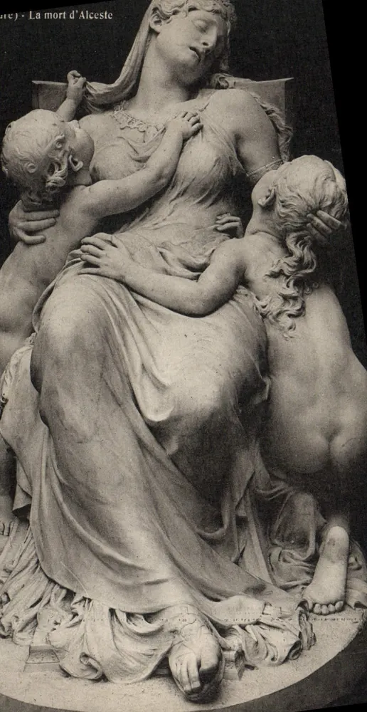 A morte de Alceste — escultura — editor não visível - Frente