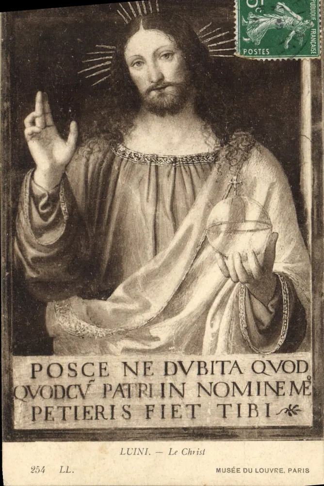 O Cristo — Museu do Louvre, Paris — LUINI — n° 254 LL. - Frente