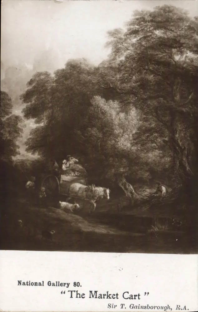 National Gallery 80. "The Market Cart" — Sir T. Gainsborough, R.A. - Vorderseite