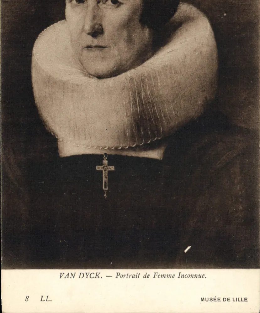 Porträt einer unbekannten Frau — Van Dyck — Museum von Lille - Vorderseite