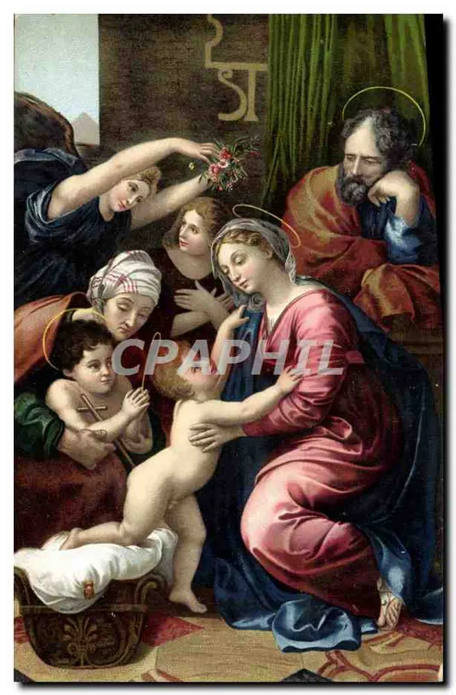 Santa Família — Raffaello — Proprieta Artistica E. SBORG I-Firenze, n° 403 - Frente
