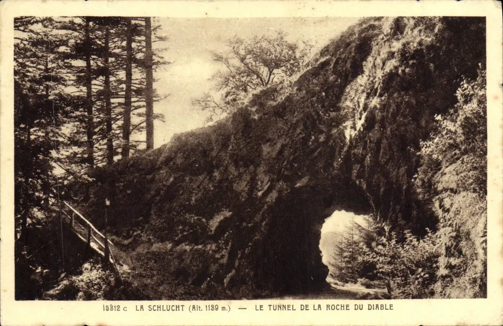 La Schlucht (Höhe 1189 m.) — Der Teufelsfelsen-Tunnel - Vorderseite