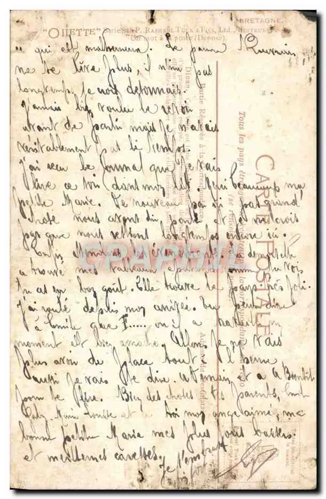 Dinan — Torre do Hospital — Oilette - Verso