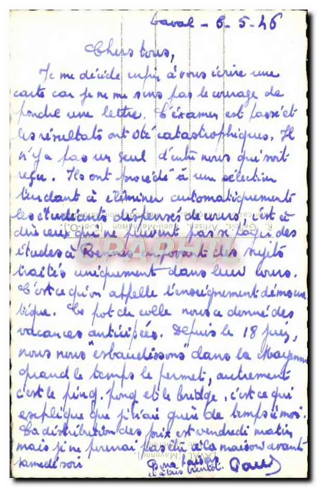 Vista de Béziers — Torre do castelo e ponte — editor não visível - Verso