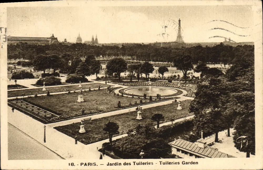 Jardim das Tuileries — Paris — editor A. Leconte, n°16 - Frente