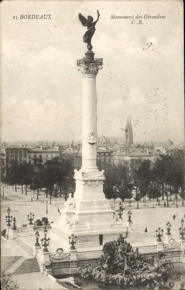 Bordeaux — Monument dos Girondinos — C.B. - Frente