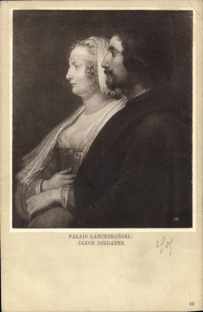 Porträt eines Paares — Jakob Jordaens — Verlag Lichtdr. u. Verlag der Hof-Kunsthandlung J. Löwy, n° 10 - Vorderseite