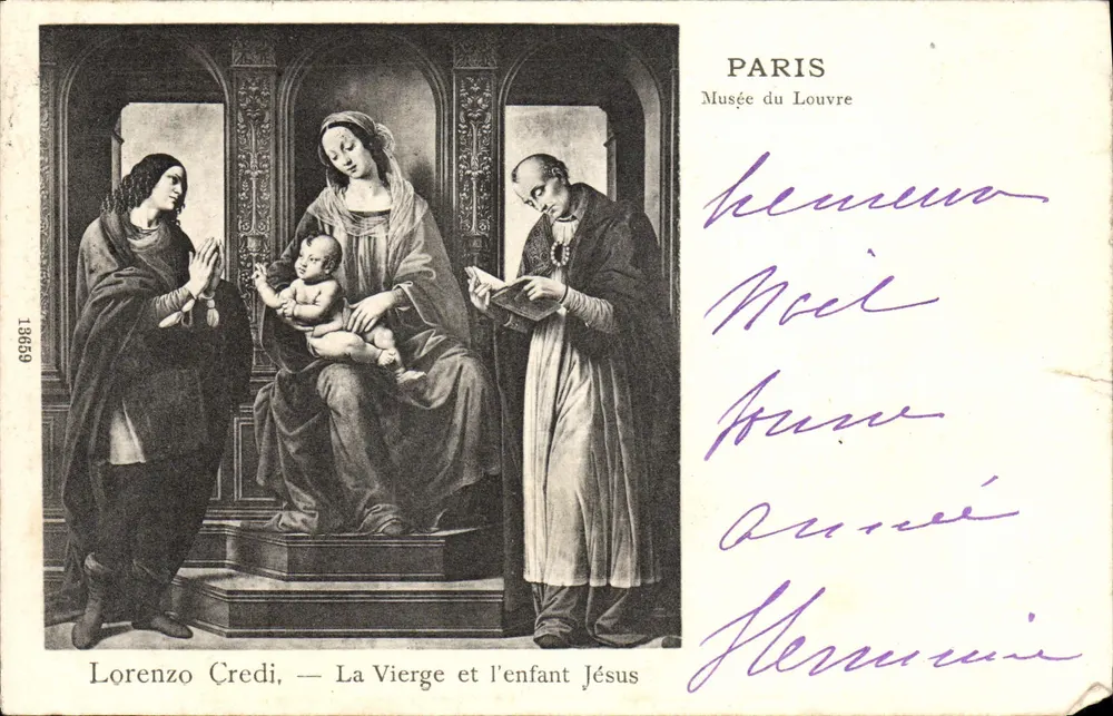 Lorenzo Credi — Die Jungfrau und das Kind Jesus — Musée du Louvre, Paris - Vorderseite
