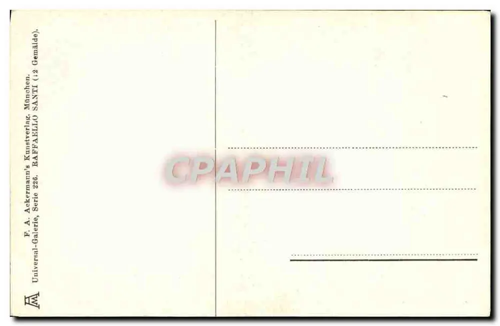 Retrato de Bindo Altoviti — por Raffaello Santi — editor F.A. Ackermann, série 226 - Verso