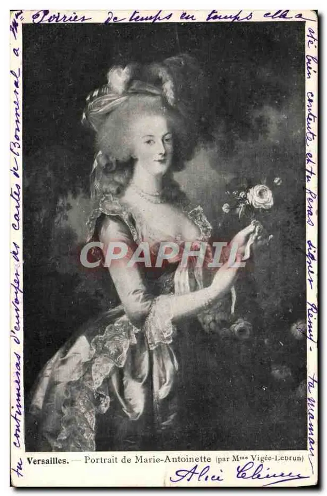 Versalhes — Retrato de Maria Antonieta (pela Sra. Vigée-Lebrun) — Alice Châines - Frente