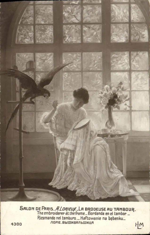 Die Trommel-Näherin — Salon de Paris — A. Lorieux — n° 4300 - Vorderseite